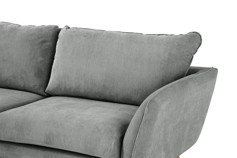 Trend Lyx 4-sits Vänstervänd L-formad Schäslongsoffa i Tyg - Grå - Möbler - Vardagsrum - Soffor - Divansoffa & schäslong