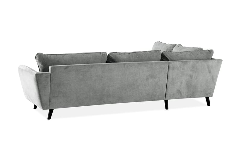 Trend Lyx 4-sits Vänstervänd L-formad Schäslongsoffa i Tyg - Grå - Möbler - Vardagsrum - Soffor - Divansoffa & schäslong