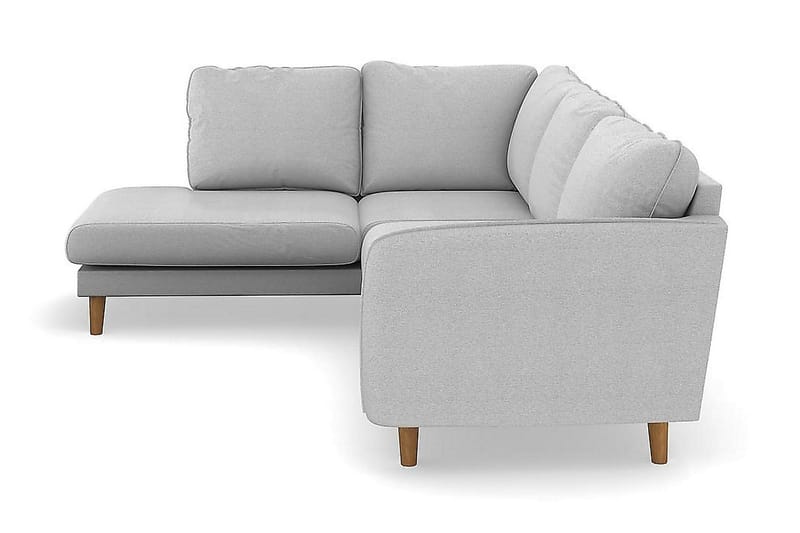 Trend Lyx 4-sits Vänstervänd L-formad Schäslongsoffa i Tyg - Ljusgrå - Möbler - Vardagsrum - Soffor - Divansoffa & schäslong