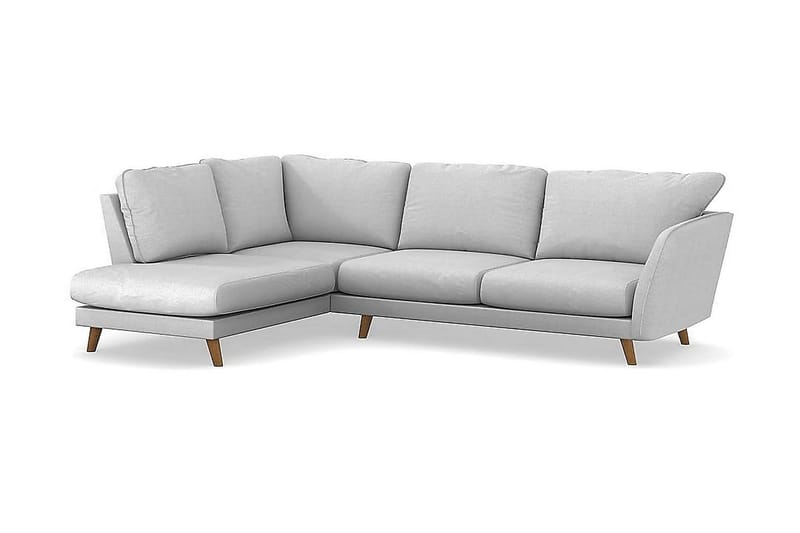 Trend Lyx 4-sits Vänstervänd L-formad Schäslongsoffa i Tyg - Ljusgrå - Möbler - Vardagsrum - Soffor - Divansoffa & schäslong