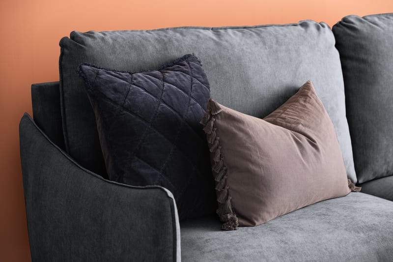 Trend Lyx 4-sits Vänstervänd L-formad Schäslongsoffa i Tyg - Mörkgrå - Möbler - Vardagsrum - Soffor - Divansoffa & schäslong