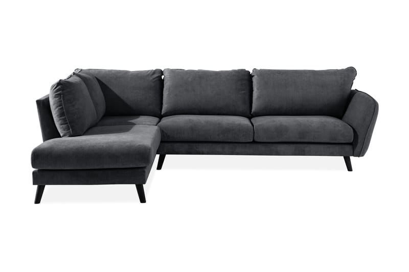 Trend Lyx 4-sits Vänstervänd L-formad Schäslongsoffa i Tyg - Mörkgrå - Möbler - Vardagsrum - Soffor - Divansoffa & schäslong