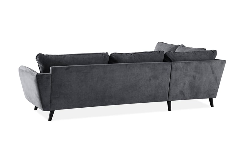 Trend Lyx 4-sits Vänstervänd L-formad Schäslongsoffa i Tyg - Mörkgrå - Möbler - Vardagsrum - Soffor - Divansoffa & schäslong