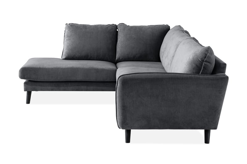 Trend Lyx 4-sits Vänstervänd L-formad Schäslongsoffa i Tyg - Mörkgrå - Möbler - Vardagsrum - Soffor - Divansoffa & schäslong