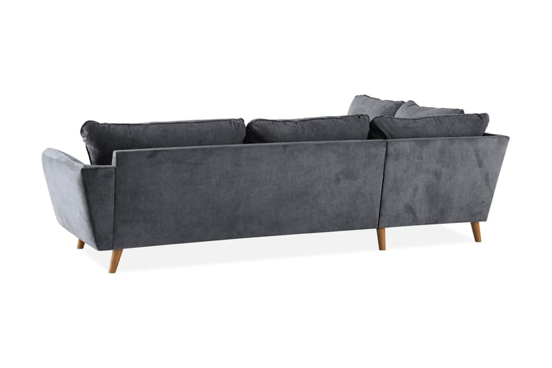 Trend Lyx 4-sits Vänstervänd L-formad Schäslongsoffa i Tyg - Mörkgrå - Möbler - Vardagsrum - Soffor - Divansoffa & schäslong