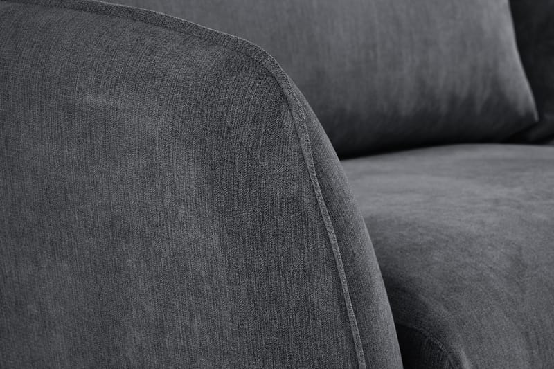 Trend Lyx 4-sits Vänstervänd L-formad Schäslongsoffa i Tyg - Mörkgrå - Möbler - Vardagsrum - Soffor - Divansoffa & schäslong