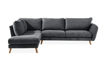 Trend Lyx 4-sits Vänstervänd L-formad Schäslongsoffa i Tyg