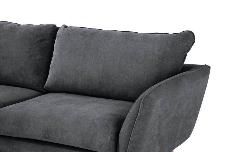 Trend Lyx 4-sits Vänstervänd L-formad Schäslongsoffa i Tyg - Mörkgrå - Möbler - Vardagsrum - Soffor - Divansoffa & schäslong