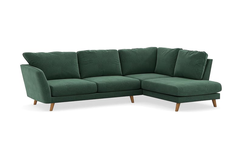 Trend Lyx Schäslongsoffa Höger - Grön Sammet - Möbler - Vardagsrum - Soffor - Divansoffa & schäslong