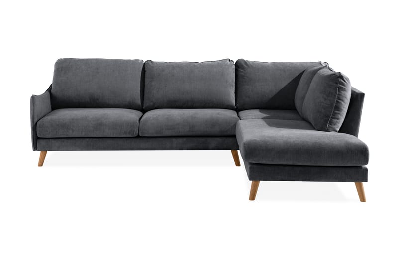 Trend Lyx Schäslongsoffa Höger - Mörkgrå/Ek - Möbler - Vardagsrum - Soffor - Divansoffa & schäslong