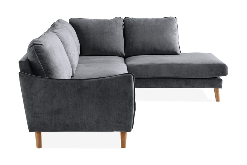 Trend Lyx Schäslongsoffa Höger - Mörkgrå/Ek - Möbler - Vardagsrum - Soffor - Divansoffa & schäslong