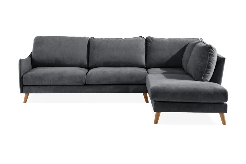 Trend Lyx Schäslongsoffa Höger - Mörkgrå/Ek - Möbler - Vardagsrum - Soffor - Divansoffa & schäslong