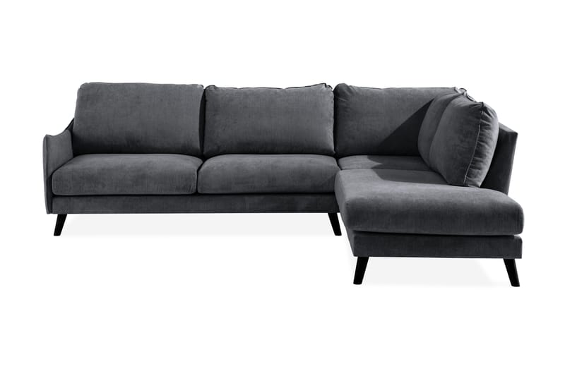 Trend Lyx Schäslongsoffa Höger - Mörkgrå/Svart - Möbler - Vardagsrum - Soffor - Divansoffa & schäslong