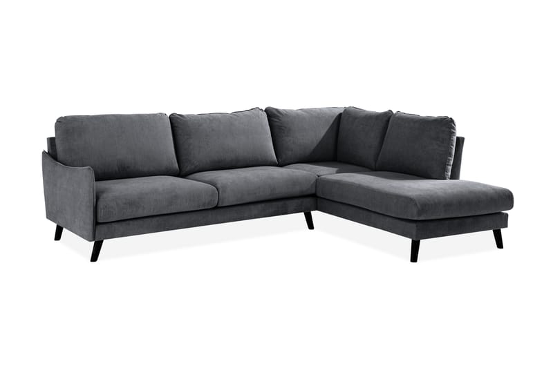 Trend Lyx Schäslongsoffa Höger - Mörkgrå/Svart - Möbler - Vardagsrum - Soffor - Divansoffa & schäslong