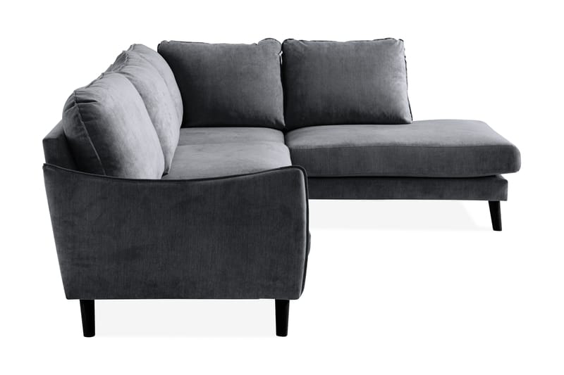Trend Lyx Schäslongsoffa Höger - Mörkgrå/Svart - Möbler - Vardagsrum - Soffor - Divansoffa & schäslong