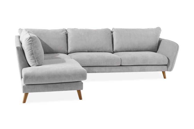 Trend Lyx Schäslongsoffa Vänster - Ljusgrå/Ek - Möbler - Vardagsrum - Soffor - Divansoffa & schäslong