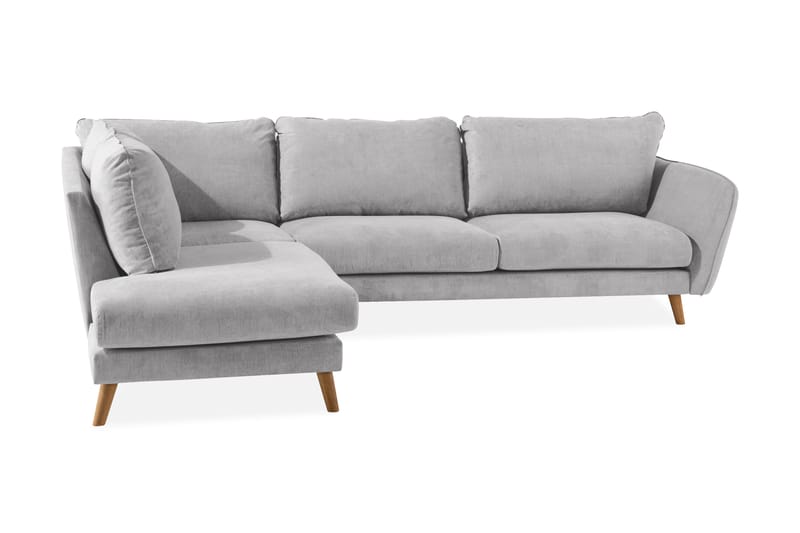 Trend Lyx Schäslongsoffa Vänster - Ljusgrå/Ek - Möbler - Vardagsrum - Soffor - Divansoffa & schäslong