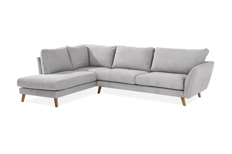 Trend Lyx Schäslongsoffa Vänster - Ljusgrå/Ek - Möbler - Vardagsrum - Soffor - Divansoffa & schäslong