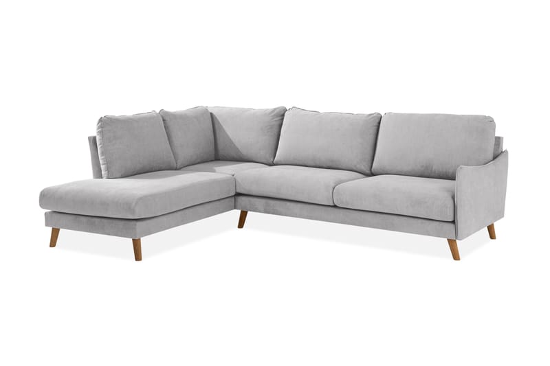 Trend Lyx Schäslongsoffa Vänster - Ljusgrå/Ek - Möbler - Vardagsrum - Soffor - Divansoffa & schäslong