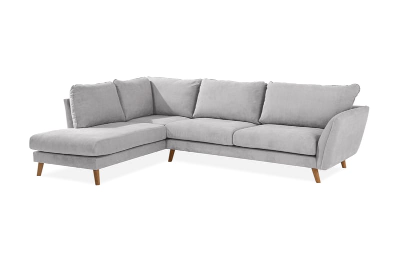 Trend Lyx Schäslongsoffa Vänster - Ljusgrå/Ek - Möbler - Vardagsrum - Soffor - Divansoffa & schäslong