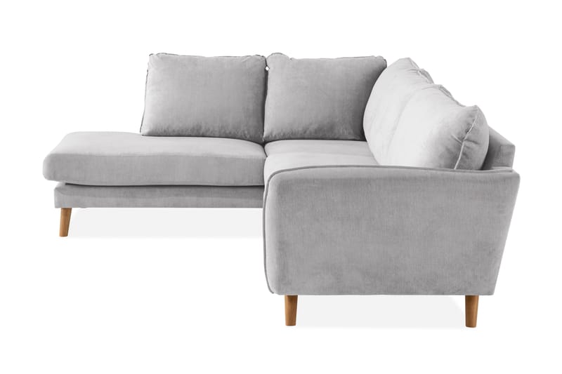 Trend Lyx Schäslongsoffa Vänster - Ljusgrå/Ek - Möbler - Vardagsrum - Soffor - Divansoffa & schäslong