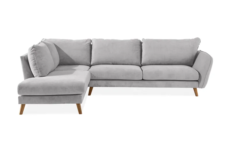 Trend Lyx Schäslongsoffa Vänster - Ljusgrå/Ek - Möbler - Vardagsrum - Soffor - Divansoffa & schäslong