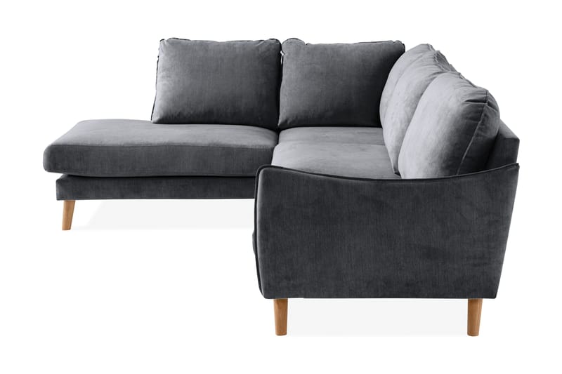Trend Lyx Schäslongsoffa Vänster - Mörkgrå/Ek - Möbler - Vardagsrum - Soffor - Divansoffa & schäslong