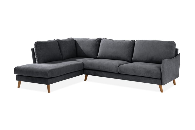 Trend Lyx Schäslongsoffa Vänster - Mörkgrå/Ek - Möbler - Vardagsrum - Soffor - Divansoffa & schäslong