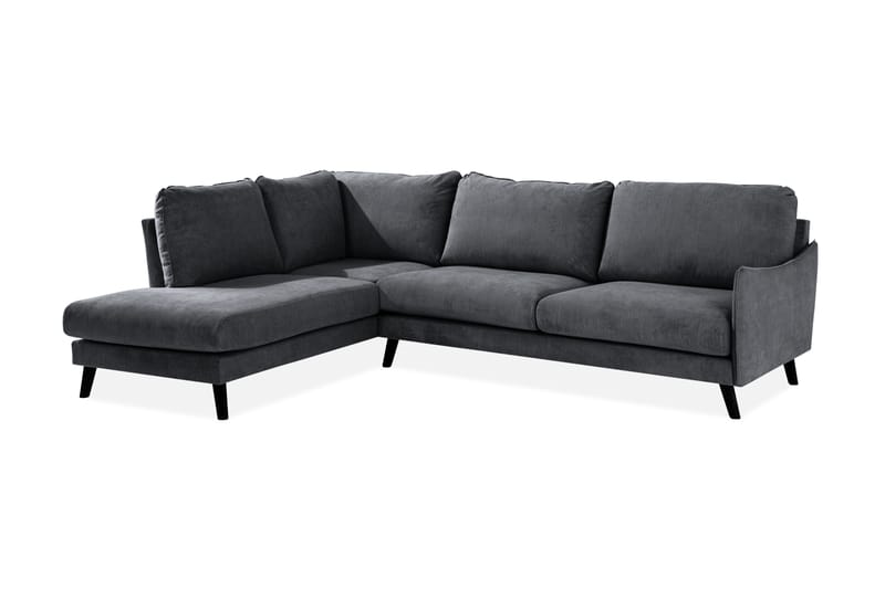 Trend Lyx Schäslongsoffa Vänster - Mörkgrå/Svart - Möbler - Vardagsrum - Soffor - Divansoffa & schäslong