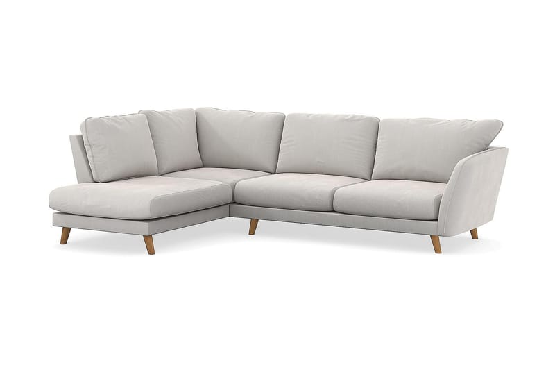 Trend Lyx Schäslongsoffa Vänster - Vit Sammet - Möbler - Vardagsrum - Soffor - Divansoffa & schäslong