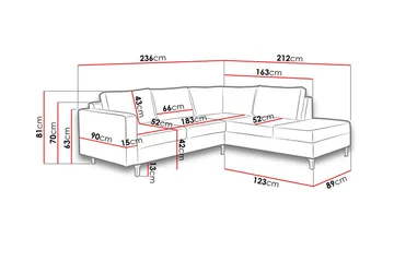 Truro 8-sits Soffa Höger - Vit - Möbler - Vardagsrum - Soffor - Divansoffa & schäslong