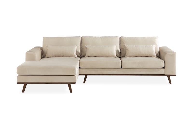 TULSA Divansoffa Sammet Beige - Divansoffa & schäslong - Sammetssoffor