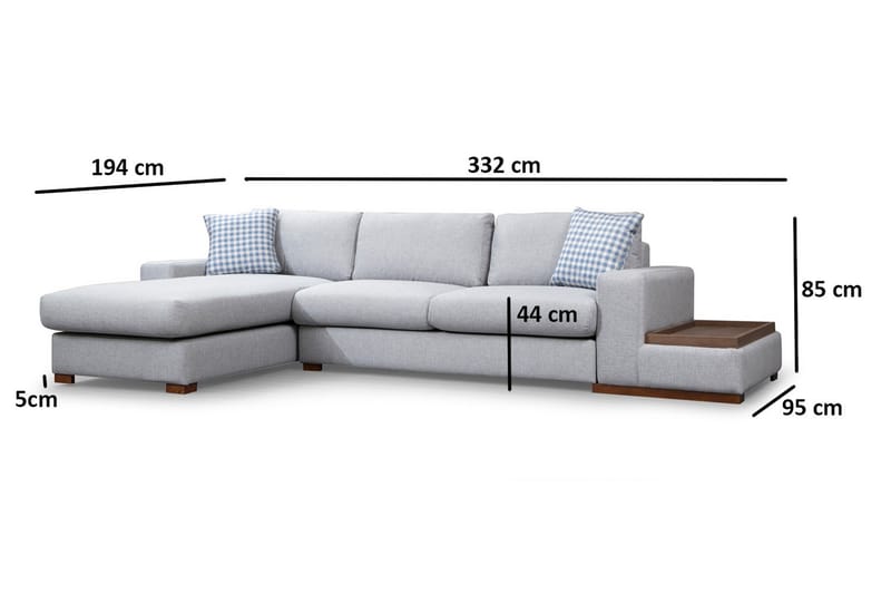 TUREGANO Divansoffa Grå - Möbler - Vardagsrum - Soffor - Divansoffa & schäslong