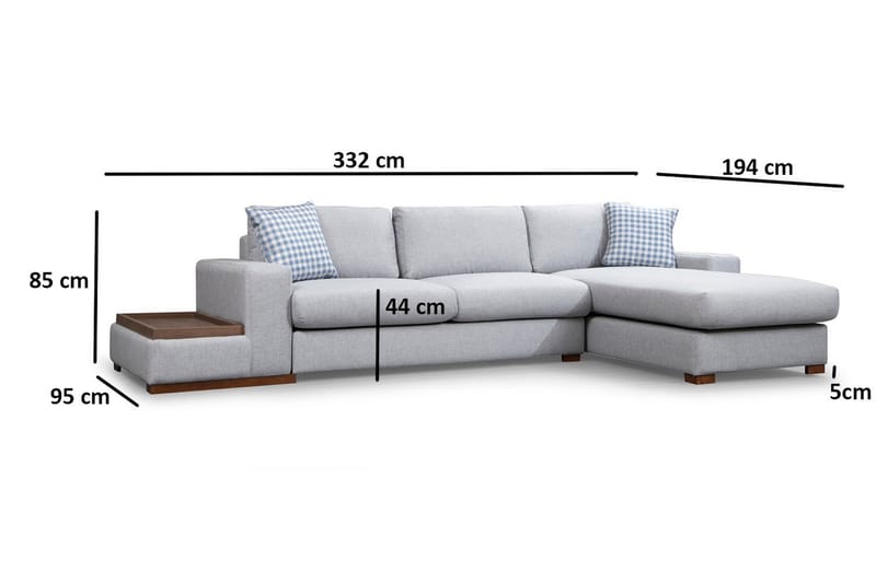 TUREGANO Divansoffa Grå - Möbler - Vardagsrum - Soffor - Divansoffa & schäslong