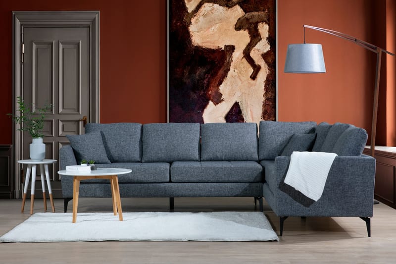 TYQUIL Hörnsoffa med Divan Höger Grå - Möbler - Vardagsrum - Soffor - Divansoffa & schäslong