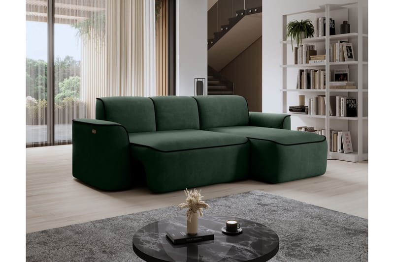 Ume 4-sits Soffa med Divan - Grön - Möbler - Vardagsrum - Soffor - Divansoffa & schäslong