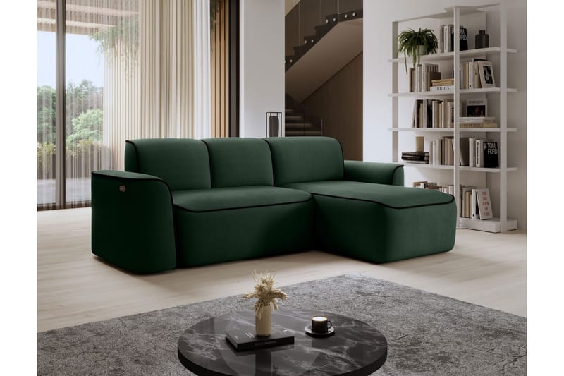 Ume 4-sits Soffa med Divan - Grön - Möbler - Vardagsrum - Soffor - Divansoffa & schäslong