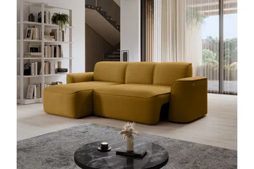 Ume 4-sits Soffa med Divan - Gul - Möbler - Vardagsrum - Soffor - Divansoffa & schäslong