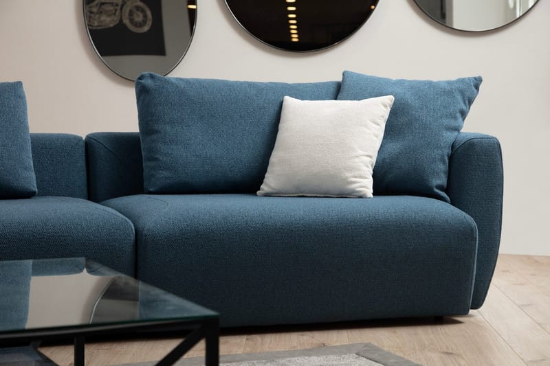Viimse 3-sits Vänstervänd Divansoffa med Schäslong 425 cm i Tyg - Blå - Möbler - Vardagsrum - Soffor - Divansoffa & schäslong