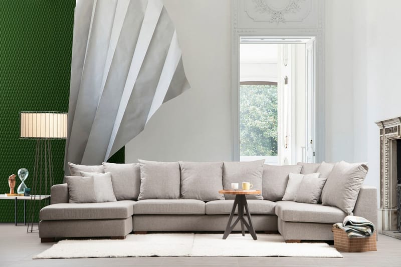 VILLAMORICO Divansoffa Beige - Möbler - Vardagsrum - Soffor - Divansoffa & schäslong