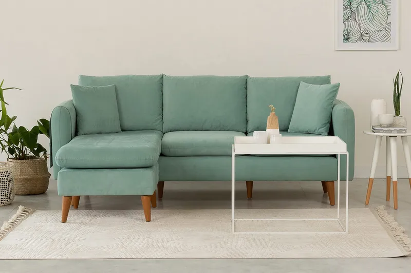 Wardenburg Divansoffa Vänster - Grön - Möbler - Vardagsrum - Soffor - Divansoffa & schäslong