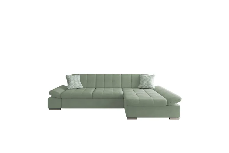 Djerra Soffa med Divan 3-sits, Grön