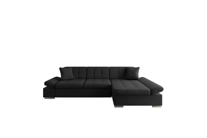 Djerra Soffa med Divan 3-sits, Svart