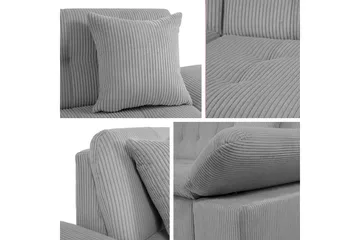 Djerra Soffa med Divan 3-sits - Vit/Mörkgrå/Röd - Möbler - Vardagsrum - Soffor - Skinnsoffor