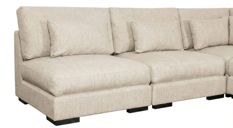 Dubai Hörnsoffa Extra Djup i Chenille - Beige - Möbler - Vardagsrum - Soffor - Hörnsoffor
