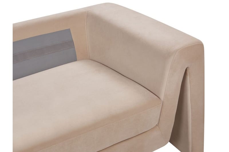 Durran Soffa 3-sits - Beige/Svart - Möbler - Vardagsrum - Soffor - Sammetssoffor