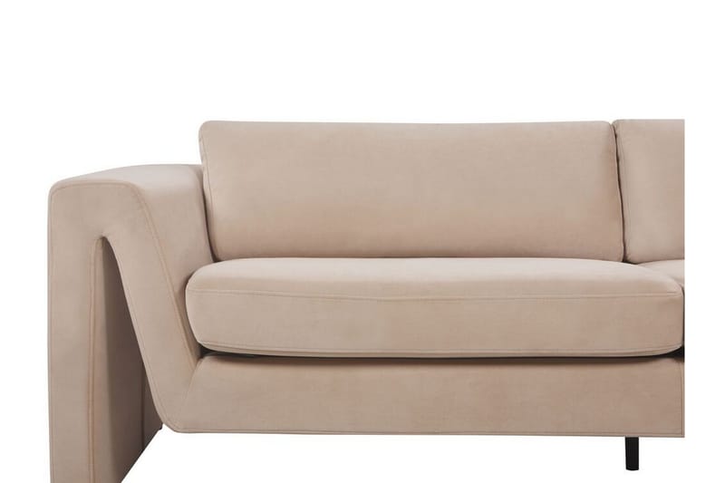 Durran Soffa 3-sits - Beige/Svart - Möbler - Vardagsrum - Soffor - Sammetssoffor