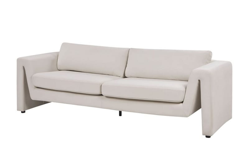 Durran Soffa 3-sits - Beige/Svart - Möbler - Vardagsrum - Soffor - Sammetssoffor