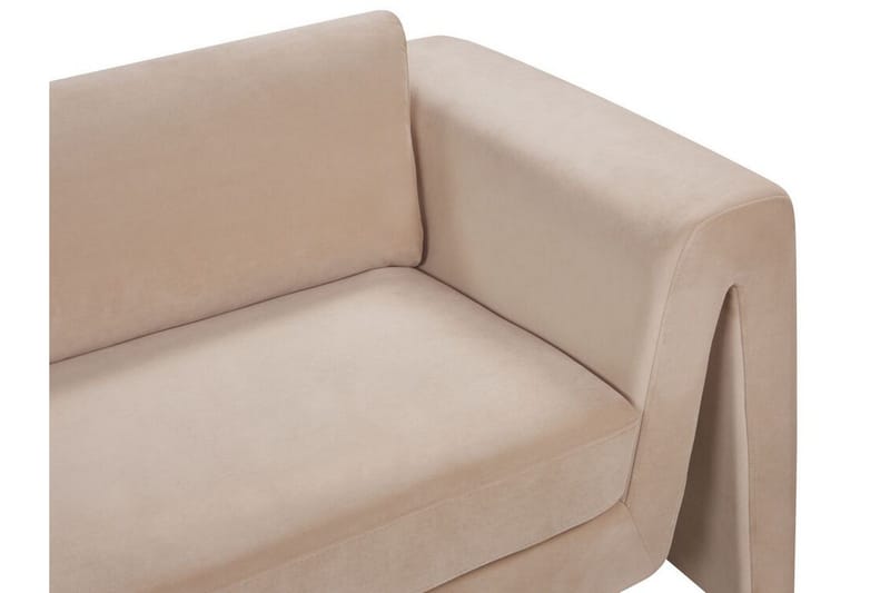 Durran Soffa 3-sits - Beige/Svart - Möbler - Vardagsrum - Soffor - Sammetssoffor