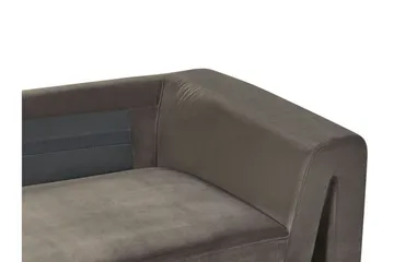 Durran Soffa 3-sits - Grå/Svart - Möbler - Vardagsrum - Soffor - Sammetssoffor